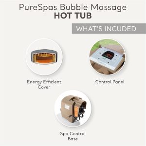 Intex: PureSpa: Sahara Tan Inflatable Hot Tub Set – 6 Person – 85″ Round Outdoor Heated Bubble Spa, Jet Massage, Cover, Hard Water Treatment System - Image 4