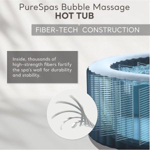 Intex: PureSpa: Sahara Tan Inflatable Hot Tub Set – 6 Person – 85″ Round Outdoor Heated Bubble Spa, Jet Massage, Cover, Hard Water Treatment System - Image 3