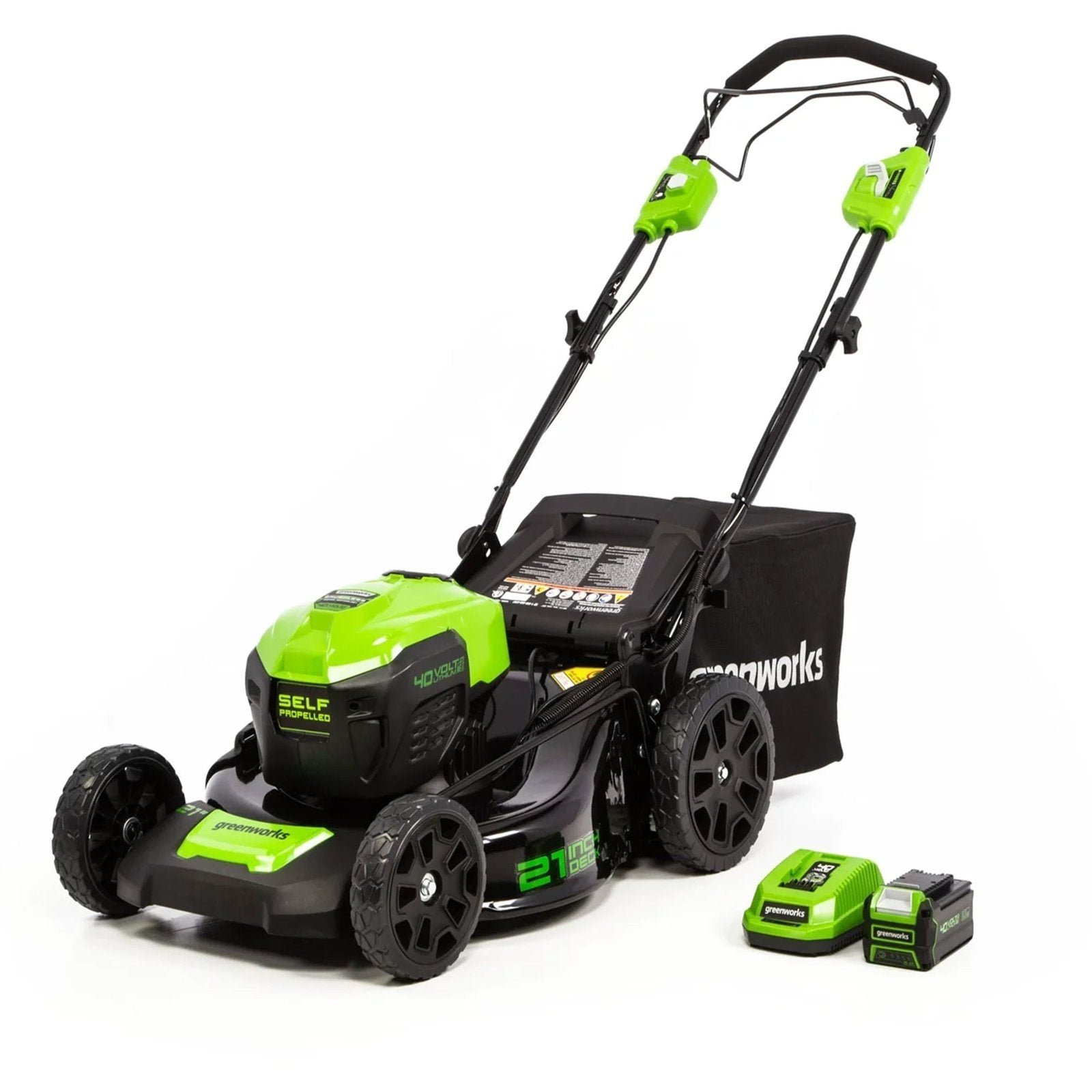 Greenworks-Self-Propelled-21-inch-Brushless-Lawn-Mower-40V-with-5Ah-Battery-and-Charger_3ddd1fab-7424-4309-bd28-b454bbb5fe66.c05e2f011ca7398a741973878bf737ad.jpg Greenworks Self-Propelled 21-inch Brushless Lawn Mower 40V with 5Ah Battery and Charger - Image 1