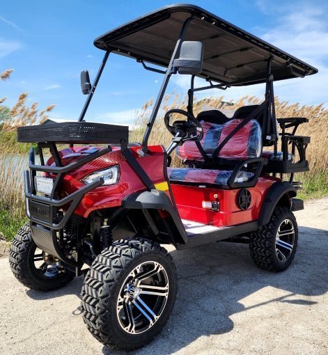 New 48V Electric Golf Cart 4 Seater Lifted Renegade+ Edition Utility Golf UTV Compare To Coleman Kandi 4p