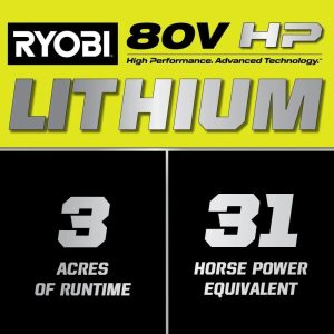RYOBI 80V HP Brushless 42 in. Battery Electric Cordless Zero Turn Riding Mower Batteries and Charger 80V Batteries 40V - Image 15